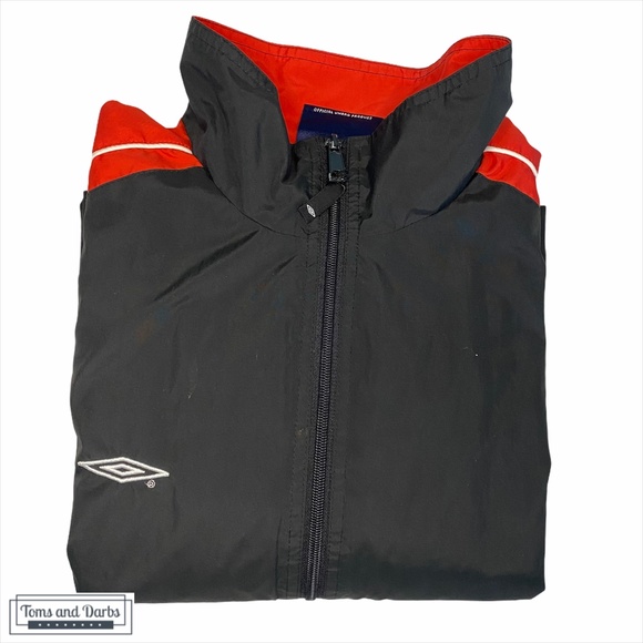 Vintage Umbro Red Nylon Jacket Wind Breaker - Picture 9 of 15